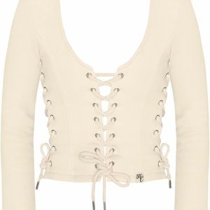 COPY - Hidden Cult Wynn Laced Up Cream Long Sleeve
